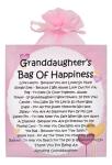Granddaughter's Bag of Happiness ~ Unique Sentimental Novelty Gift & Greetings Card | Birthday Present | Gift for a Granddaughter | Personalised Keepsake