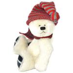 Blizzard - Polar Bear Cub Teddy Bear Off White Alpaca Artist Collectable OOAK 22cm