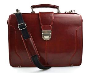 Doctor bag leather briefcase mens doctor bag XXL handbag women medical bag leather bag vintage leather red made in Italy luxury bag travel weekender