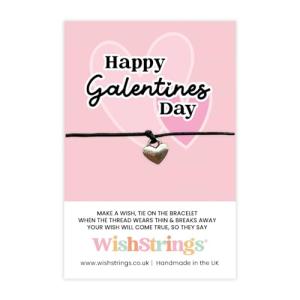 WishStrings Happy Galentine’s Day Gift Wish Bracelet | Friendship Bracelet for Best Friends, Gal Pals & Thoughtful Letterbox Gifts