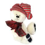 Blizzard - Polar Bear Cub Teddy Bear Off White Alpaca Artist Collectable OOAK 22cm