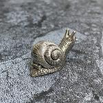 Collectible Victorian Style Snail Pill Snuff Box Figurine with Ruby Stones 925 Sterling Silver