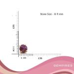 Gempires Natural Raw Purple Amethyst Prong Setting Stud Earrings Crystals Earring February Birthstone Handmade Jewelry Gift for Her (Amethyst)