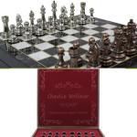 Personalized Chess Set - Sentimental Gifts from Mom to Son - Customizable Board and Metal Figures - Meaningful Birthday Graduation Him Grandson Colleague Christmas (14inch(36x36cm))