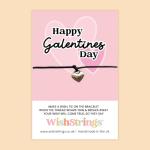 WishStrings Happy Galentine’s Day Gift Wish Bracelet | Friendship Bracelet for Best Friends, Gal Pals & Thoughtful Letterbox Gifts