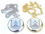 MASONIC POCKET WATCH GIFT PERSONALISED WITH YOUR NAME AND LODGE PLUS A FREE MESSAGE ENGRAVED ON THE BACK OF THE POCKET WATCH
