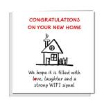 Congratulations on Your New Home - New Home Card - Filled with Love Laughter & Strong Wifi - Housewarming Gifts for New House - Handmade Greeting Cards for Friend Family Son or Daughter