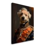 Canadian Eskimo Dog Renaissance Oil Painting Canvas Art Print – Regal Canine Portrait, Historical Elegance, Luxurious Decor, Unique Dog Lovers Gift, Animal Artwork Collectible