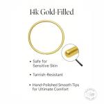 Gold Nose Ring - Tiny Thin 24 Gauge 7mm Gold Nose Hoop Piercing - 14k Gold Filled Dainty Nose Rings For Women - Handmade Gold Nose Jewelry - Gift Ready