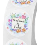 Personalised Handmade by Stickers. Crafting Labels. Business Stickers. Craft Crochet Knitting Labels