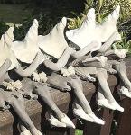 Shy fairy, hand made fairy garden fairy, plant pot ornament, reading her book, light green.