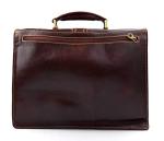 Leather briefcase mens ladies office handbag shoulderbag messenger business bag satchel brown made in Italy genuine leather