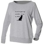 Lounging with my Lab Dog Owner Sweatshirt | Slouch Sweatshirt | Pet Lover | Women's Clothing | Dog Mum Slogan Sweatshirt | Labrador Lover