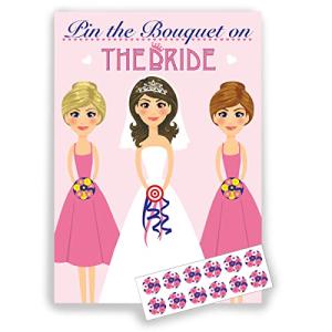 PIN THE BOUQUET ON THE BRIDE | Hen Night Party Game | Like Junk on Hunk | 12 Player