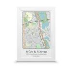 Personalised OS Wall Map Print | New Home, Retirement, Wedding Anniversary Gift