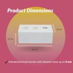 Handmade Eco-friendly Interdental Brush Holder | Magnetic Sustainable Interdental Brush Caddy | Luxury Bathroom Accessory | Organiser for Stationery and Pencils (White)