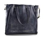 Leather ladies handbag blue shopper shopping bag shoulder bag luxury bag women handbag washed leather women leather vintage leather purse