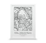 Personalised OS Wall Map Print | New Home, Retirement, Wedding Anniversary Gift