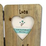Personalised Pet Double Photo Frame – Engraved Wooden Dog or Cat Frame, Holds Two 6x4 Photos
