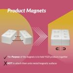 Handmade Eco-friendly Interdental Brush Holder | Magnetic Sustainable Interdental Brush Caddy | Luxury Bathroom Accessory | Organiser for Stationery and Pencils (White)