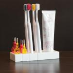 Handmade Eco-friendly Interdental Brush Holder | Magnetic Sustainable Interdental Brush Caddy | Luxury Bathroom Accessory | Organiser for Stationery and Pencils (White)