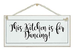 This Kitchen is for Dancing!... Gorgeous shabby chic sign gift birthday