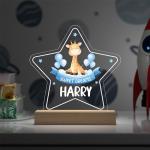 Beecreative Personalised Baby Boy Gifts Nursery Night Light - Personalised with ANY Childs Name - LED Night Light for restful Sleep - Nursery Bedside Table Lamp - Christening Gift for Baby Boy