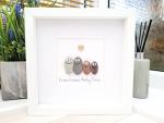 Family Gift Framed Pebble Art Picture Family Rocks Personalised Mothers Day Gift Pets, Children, Adults