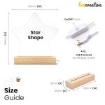 Beecreative Personalised Baby Boy Gifts Nursery Night Light - Personalised with ANY Childs Name - LED Night Light for restful Sleep - Nursery Bedside Table Lamp - Christening Gift for Baby Boy