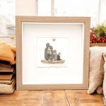 Family Pebble Art Picture Framed Personalised For New Home Mum And Dad Mothers Day Gift