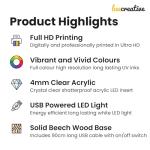 Beecreative Personalised Baby Boy Gifts Nursery Night Light - Personalised with ANY Childs Name - LED Night Light for restful Sleep - Nursery Bedside Table Lamp - Christening Gift for Baby Boy