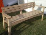 Bench Oak Garden Furniture Outdoor Wood Furniture Wooden Bench Garden (Engraved with concrete brackets)