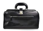 Leather doctor bag medical bag handbag ladies men leather bag vintage medical bag retro doctor bag made in Italy luxury bag weekender black
