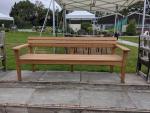Bench Oak Garden Furniture Outdoor Wood Furniture Wooden Bench Garden (Engraved with concrete brackets)