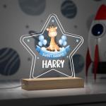 Beecreative Personalised Baby Boy Gifts Nursery Night Light - Personalised with ANY Childs Name - LED Night Light for restful Sleep - Nursery Bedside Table Lamp - Christening Gift for Baby Boy