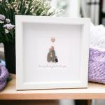 Family Pebble Art Picture Framed Personalised For New Home Mum And Dad Mothers Day Gift