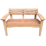 Bench Oak Garden Furniture Outdoor Wood Furniture Wooden Bench Garden (Engraved with concrete brackets)