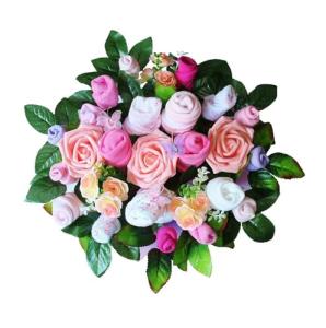 Beautiful Baby Clothes Bouquet for a Girl - 3-6 Months, Pink