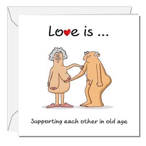 SWIZZOO Funny Birthday Card, Valentines Card, Anniversary Card for Husband or Wife - Adult Humourous Gift Cards for Couples - Supporting Each Other - Romantic Gifts and Love You Presents for Her & Him