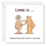 SWIZZOO Funny Birthday Card, Valentines Card, Anniversary Card for Husband or Wife - Adult Humourous Gift Cards for Couples - Supporting Each Other - Romantic Gifts and Love You Presents for Her & Him