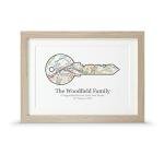 Personalised New Home Key Map Print | Housewarming Gift (A5-21 x 15cm, Print Only)