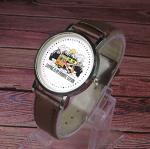 Camping lover watch. "Camping is my favorite season" slogan. Nature theme Great gift item for anyone who loves their camper van. Black/Brown (Black)