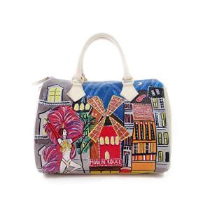 Hand-painted genuine leather shoulder bag – MOULIN ROUGE - Women Bag, Hand Bag, Genuine Leather, Made in Italy, Painted Leather, Handbag and Shoulder Bag, Craftsmanship