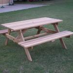 Picnic Table garden furniture picnic bench Iroko wood