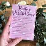 Baby Prediction Cards - 10 Players - Perfect Baby Shower Party Game! (Pink)
