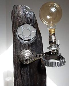 Driftwood floor lamp
