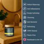 The Ilex Wood - Lemon and Bergamot Cleansing Balm - Face Care Cleansing, Moisturising and Make up Remover. 100% Natural, Vegan, Cruelty Free, Plastic Free, Handcrafted in the UK - 60ml