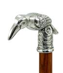 Elegant crow-head walking stick for men and women | Made in Italy collectible and formal walking stick, dandy, for senior gentlemen | Handcrafted by CAVAGNINI