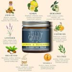 The Ilex Wood - Lemon and Bergamot Cleansing Balm - Face Care Cleansing, Moisturising and Make up Remover. 100% Natural, Vegan, Cruelty Free, Plastic Free, Handcrafted in the UK - 60ml