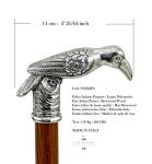 Elegant crow-head walking stick for men and women | Made in Italy collectible and formal walking stick, dandy, for senior gentlemen | Handcrafted by CAVAGNINI